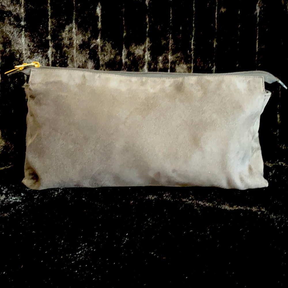 Lalo Grey Suede Handbag